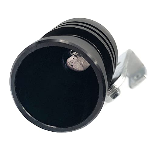 DEVMO 2pcs XL Size Aluminum Alloy Universal Turbo Sound Exhaust Muffler Pipe Whistle Car Roar Maker (XL-Black) - color: Black