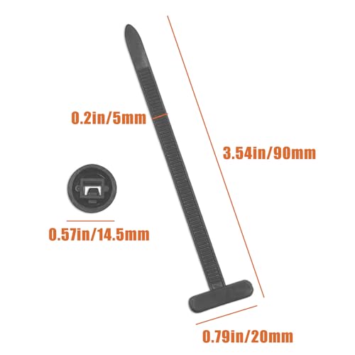 100PCS Snap-fit Nylon Fastening Clip for Car Repairs, Nylon Universal Cable Tie Buckle, Heavy Duty Self-Locking Zip Ties Holder Tools with Pin & Button Design, Fasteners Car Body