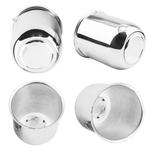 4Pcs 3-3/4 in Trailer Wheel Center Caps Fit 3-3/4" Center Bore Truck Trailer RV SUV Wheels Rims, 3.74in Carbon Steel Hub Caps - color: Chrome Silver, size: 3-3/4 in Hub Hole, 4.41in Tall