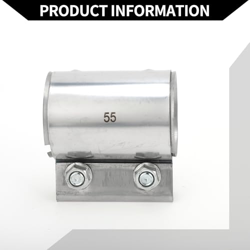 Exhaust Pipe Clamp/Exhaust Muffler Tube Joint for Car Truck/Durable Stainless Steel 2.17" 87mm / 1 Pc Silver Tone - size: 2.17''