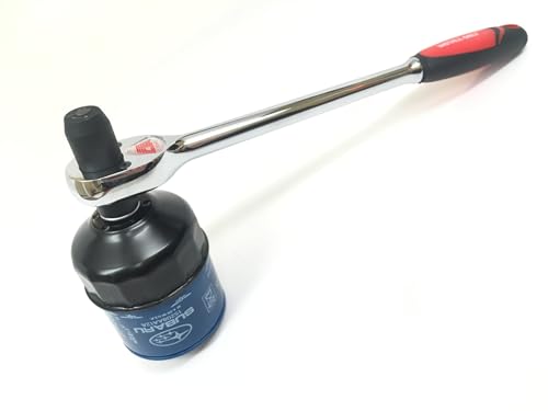CTA Tools A267 Cap-Type Oil Filter Wrench - 74.5mm x 14 Flute - Professional Grade, Black Finish, Precision-Stamped, Deep-Reach, 3/8-Inch Drive, Oil Filter Wrench - size: 74.5mm x 14 Flute