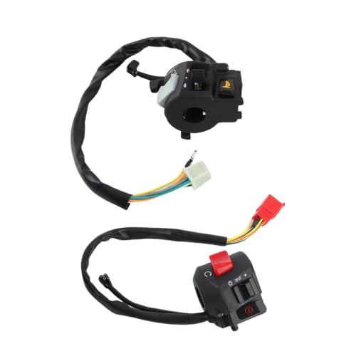 Motorcycle Handlebar Switch, 2PCS 78'' Motorcycle Control Switch Left Side and Right Side Horn Turn Lights Electrical Start Switch