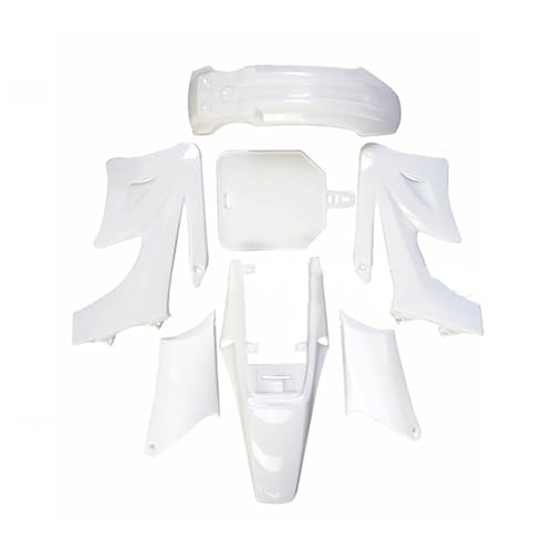 Apollo Orion Pit Bike Plastics Fender Kit + Complete Seat, Plastic Fender Fairing Body Work Kit Set for 110cc 125cc 150cc 160 250cc Thumpstar Atomik Orion Dirt Pit Bike Offroad Motorcycle (White) - color: White