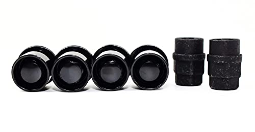 Set of 4 12x1.5 Veritek OE 1.47 Inch Mag Factory Style Replacement Black Lug Nut Wheel Locks with 2 Black Keys for Factory Wheels VPE-45700N2BK