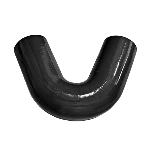 ID 3 inch 135 Degree Elbow Silicone Coupler Hose 6" Leg Length - color: Black, size: ID: 3" (76mm)