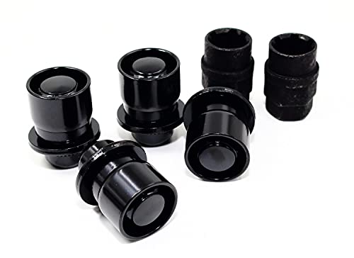 Set of 4 12x1.5 Veritek OE 1.47 Inch Mag Factory Style Replacement Black Lug Nut Wheel Locks with 2 Black Keys for Factory Wheels VPE-45700N2BK