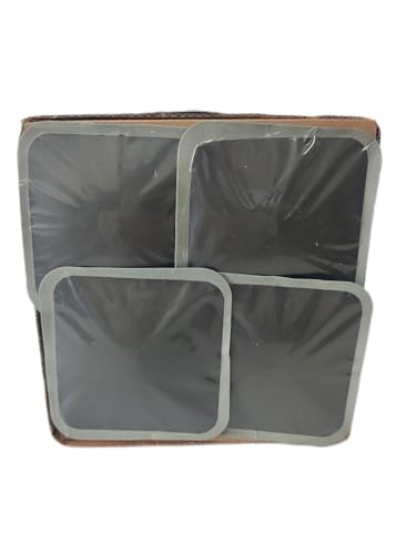 Harzol LCU-8012 Tire Repair Patch Plug Square 3-1/4" x3-1/4 x 1/2" 80x80x12mm 24 Pcs Automotive Tyre Repair Plug Patch 12mm Mushroom Nail Boot Kit Wired