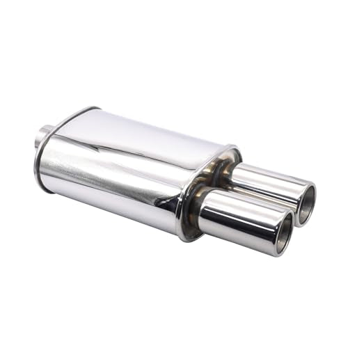 Catekro Exhaust Muffler Y Pipe 2.5" Inlet 3" Dual Outlet 21.3" Length - color: 1 Inlet to 2 Outlet