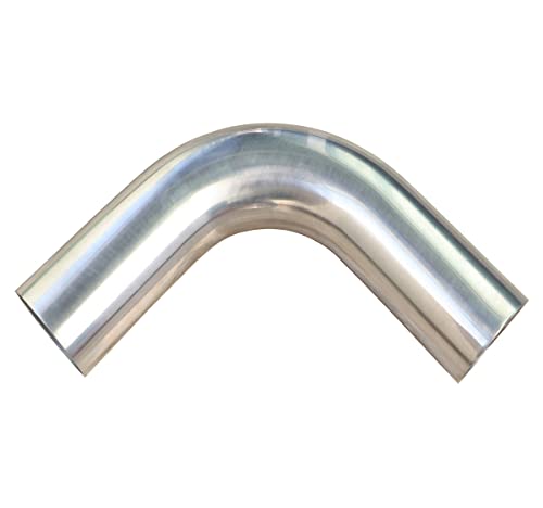 2.5" (63mm) OD 90 Degree Aluminum Elbow Pipe Intercooler Pipe Air Intake Tube, 1.5D Radius, Aluminum Alloy Tube High polished - color: 90 Degree, size: OD 2.5" (63mm)