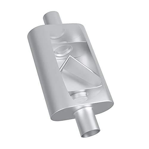 Universal Mufflers Dual Chamber 3" inlet (ID) 3" outlet (ID) overall 17" Performance Automotive Muffler Exhaust FH43040 - size: 3"