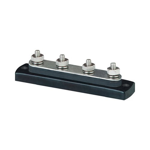 Blue Sea Systems 2305 100 Amp Mini BusBar with 4 studs, Without Cover - style: 100a - 4 Stud, No Cover