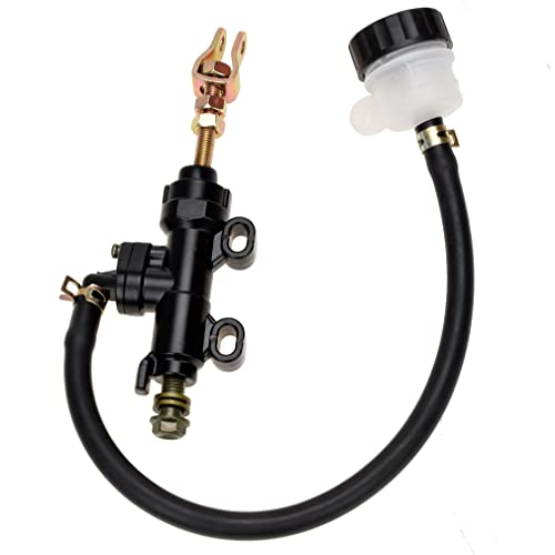 HIAORS Rear Brake Master Cylinder Reservoir Replacement for Yerf Dog GX150 150cc 3206 4206 3209 Coleman KT196 Go Kart ATC-250R Chinese 70cc 90cc 110cc 125cc Quad 4 Wheeler Pit Dirt Bike Parts Black - color: Black