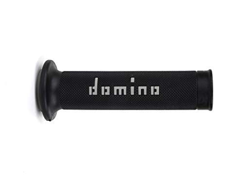 G2 by Domino Moto GP Motorcycle Grips for 7/8" (22mm) Handlebar (Pair) - color: Black / Gray