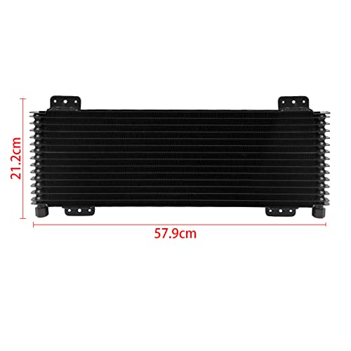 PACEWALKER Transmission Oil Cooler 40,000 GVW Low Pressure Drop LPD47391 47391 with Mounting Hardware (Upgrade Version-Black) - size: Upgrade Version - Black