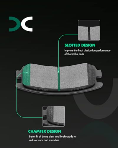 SCITOO D699 D698 Front Rear Ceramic Brake Pads Set For Chevy For Impala - size: Front-D699 & Rear-D698