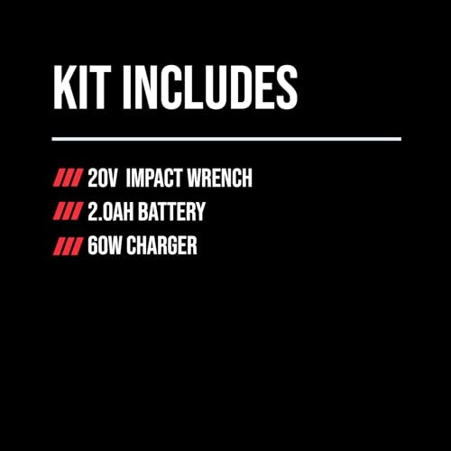 SKIL PWR CORE 20V Brushless 1/2 In. Impact Wrench with Two Speed Selection, includes 2.0Ah Battery and 20V Standard Charger - IW6720B-10