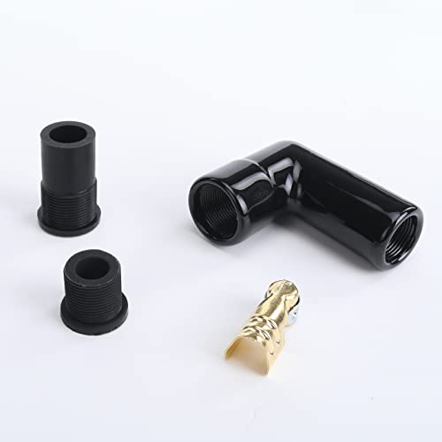 AC PERFORMANCE 90 Degree Ceramic Spark Plug Boot Kit Black - color: Black, size: 90 Degree - 1PC