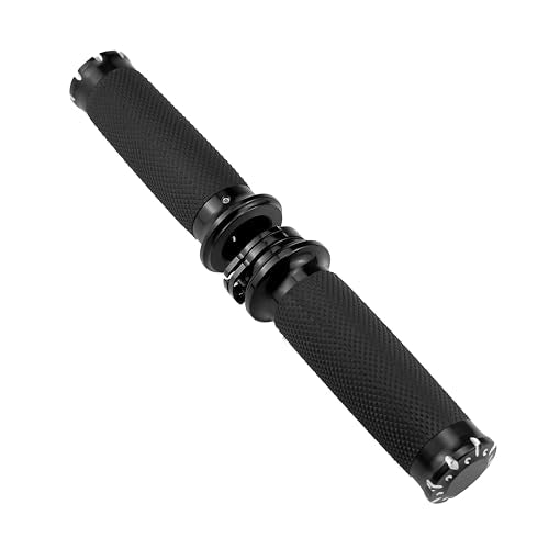 1 Inch/25mm MotorcycleGrips Cable Throttle Hand Grips for Harley Touring Softail Dyna Street Glide Sportster 883/1200Cruisers Choppers - color: Black