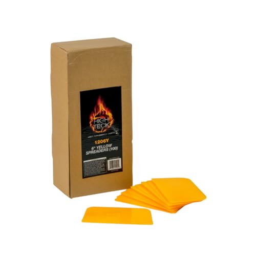 High Teck Products 1206Y Spreader, 6 in W, Plastic, Yellow, Tapered Edge
