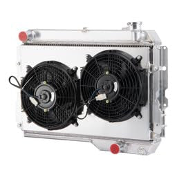 4 Row Aluminum Radiator with Shroud Fan for 1980-1990 Toyota Land Cruiser 60 Series Petrol MT,Radiator,Aluminum Radiator