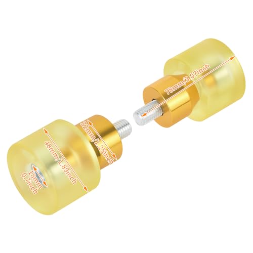 Crash Bar Wheel Screw Fit for Harley Touring and Softail - style: Yellow Wheel with Yellow Slider