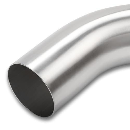 90 Degree Elbow 3.5 Inch 89mm OD Aluminum Intercooler Pipe Piping Air Intake Tube, 1.5D Radius, Brushed Finish - color: 90 Degree - 1PC, size: OD: 3.5" (89mm)