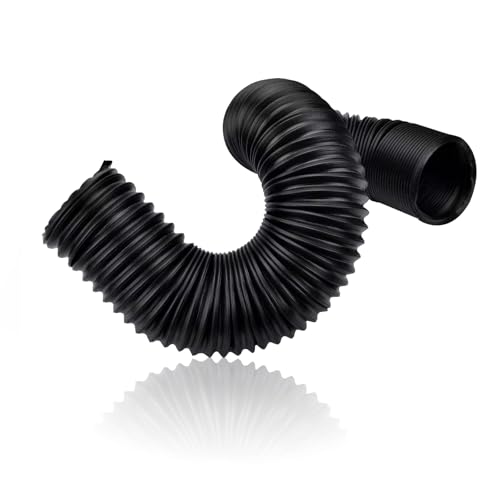 1 PC Car Inlet Cold Air Intake Hose, Flexible Vehicle Feed Pipe Replacement, Universal Stretchable Waterproof Durable Automotive Tube Accessories for Truck SUV Car (Black #76MM)