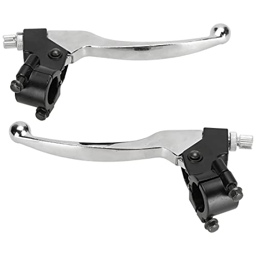 FVRITO Left Right 7/8" 22mm Clutch Brake Handle Levers Perch for CRF70 CRF80 CRF100 CRF150 XR80 XR100 XR200r XL100 XL250 ATC 200m Pit Dirt Motor Bike Motorcycle Baja Mini Bike MB200 MB165 Parts Silver - color: Silver