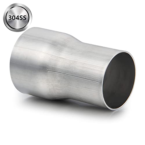 Exhaust Adapter Connector 2" ID to 2.5" ID, A-KARCK Exhaust Pipe Reducer 4" Overall Length 304 Stainless Steel - size: 2" ID to 2.5" ID