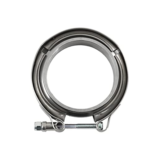 3" V-Band Flange & Clamp Kit 2PC Stainless Steel For Turbo Exhaust Downpipe - size: 3.0"