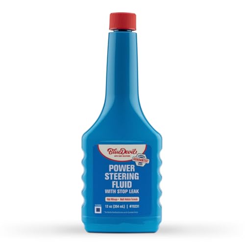 BlueDevil Products Power Steering Fluid w/Stop Leak - 12 Ounce (Pack of 12) - size: 12 Ounce, style: 12 Pack