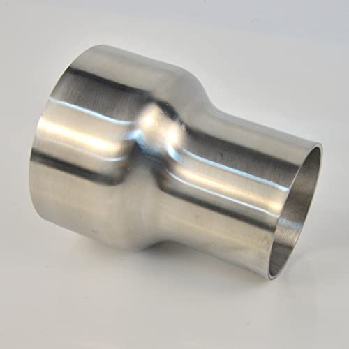 Universal ID 2 inch to OD 3 inch Exhaust Adapter Stainless - color: Silvery, size: 2" ID to 3" OD