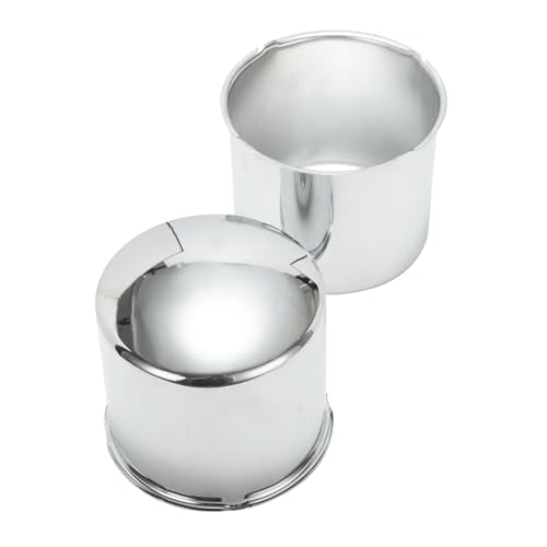 2Pcs 5.15" OD 4.91" H Domed Style Trailer Wheel Center Caps for Rim - color: Chrome, size: 5.15" OD 4.91" H