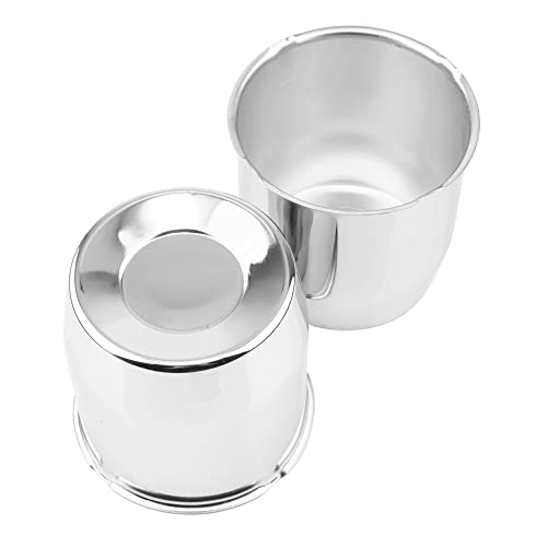 2Pcs 4.25" OD 4.25" H Push Through Trailer Wheel Center Cap for Rim - color: Chrome, size: 4.25" OD 4.25" H