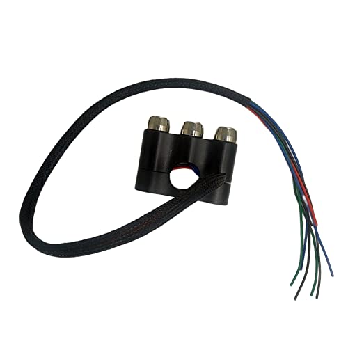 Rayana 7/8" Motorcycle Handlebar 3 Push Button Switch for Horn Start Kill Momentary Switch(MMM) 22mm