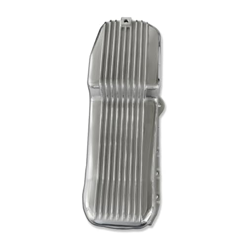 Finned Polished Oil Pan for Chevy SBC 283 305 327 350 400 1980-1985 - color: Polished, size: 1980-1985 SBC