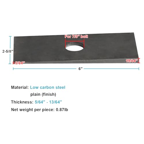 4 Pack 2 Degree Pinion Angle Rear Leaf Spring Axle Shims, Lift Blocks
