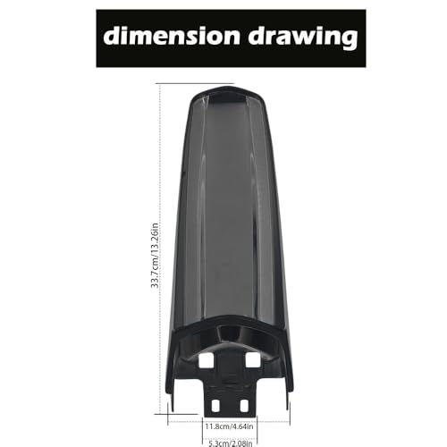 Extended Rear Fenders Longer Tail Guard for Surron Light Bee X/S and Segway X160/X260 (Bright Black) - color: Bright black