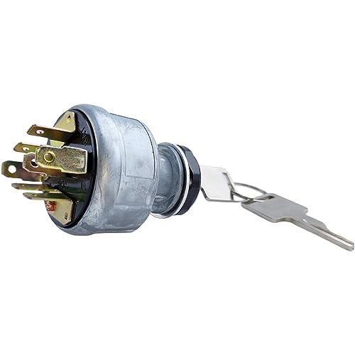 XYZIL Ignition Switch w/Key 31-280 4 Position 7 Pin Compatible with Bobcat Tractor 31-280-31-280