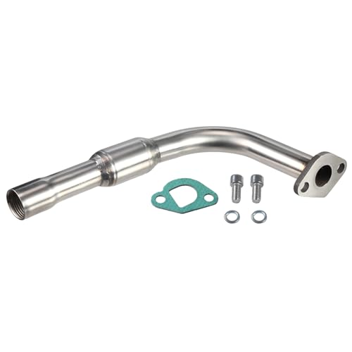 Upgraded Stainless Steel Polished Exhaust Pipe For Predator 212cc 196cc - color: Silver
