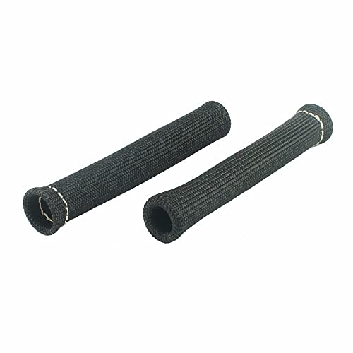 Spark Plug Wire Boots Thermal Protection Insulator Sleeve, 1200 Degree Heat shield Cover Wrap 6 inch for Car Truck 8PCS(black) - color: black