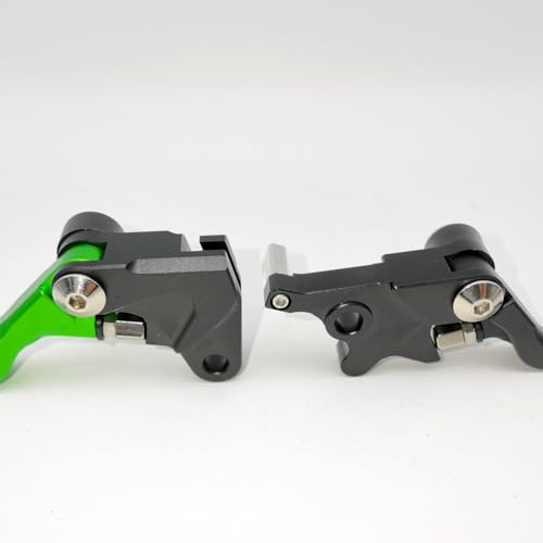 Dirt Bike CNC Pivot Black Brake Clutch Levers Adjustable Compatible with KLX140 2008-2022 | KLX140L 2008-2022 | KLX140G 2017-2022 | KLX140R KLX140RF 2021-2024 (Green) - color: Green