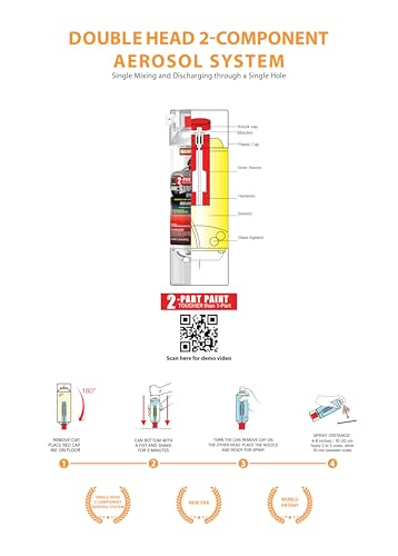 SAMURAI 2-Part Polyurethane Spray Paint Clear Coat for Car - 11.3 Ounce UV Resistant and Rust Resistant Polyurethane Spray (FLAT CLEAR, Pack of 1 Can)