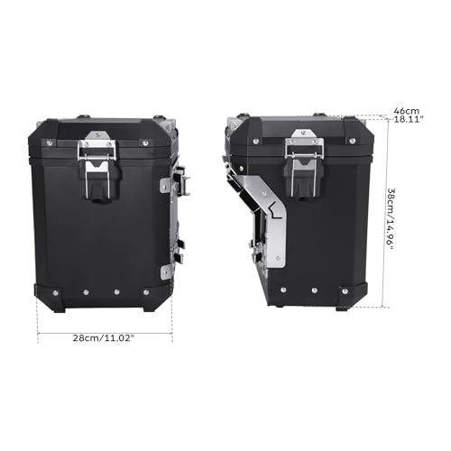 TCMT Motorcycle Side Cases Saddle Bags Panniers Fit for BMW R1250GS 2019-24 - color: Black, size: Saddlebag