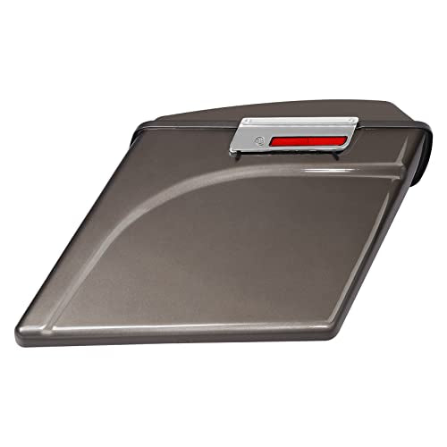 TCMT 5" Stretched Extended Saddlebags Fit For Harley Touring Road Glide Road King Electra Glide Ultra Classic 93-13 Street Glide FLHX 2008-2010 Painted ABS - color: Pewter Pearl Chrome Latches