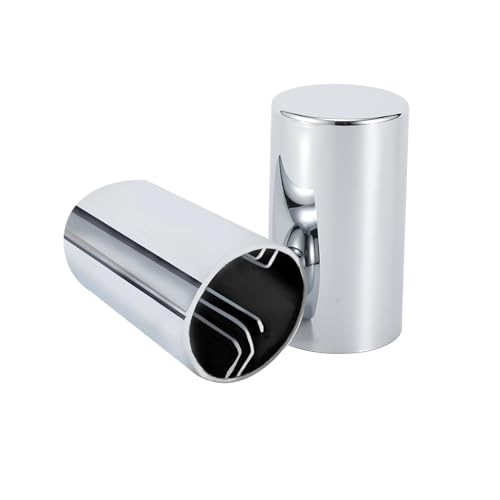 33mm x 3 1/2" Lug Nut Cover ABS Chrome Plastic Cylinder Nut Cover, Push-On fit Hub Piloted Wheels, Complete Axle Cover Kits, Lug Nut Covers for Semi Trucks Trailers, 60 Pack - color: 3 1/2" Chromed, size: 60