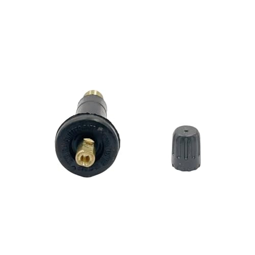 10PCS TPMS 20008 Tire Valve Stem Snap-in Rubber Tubeless Tire Pressure Sensor Valve Stem Brass Compatible with Buick Chevy Dodge Ford Jeep Enclave Escalade Avalanche Sierra Replace 20008 20018 - size: TPMS 20008-10pcs