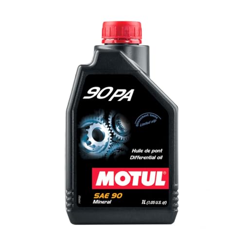 Motul 90 PA SAE 90 Differential Gear Oil with Limited Slip Compatibility – Mineral Formula for Manual Transmissions & Axles – 1 Liter