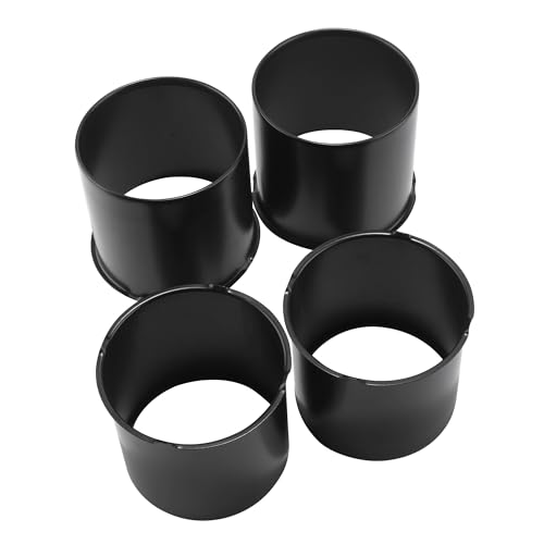 4Pcs 5.15" OD 4.69" H Open Style Trailer Wheel Center Caps for Rim - color: Matt Black, size: 5.15" OD 4.69" H