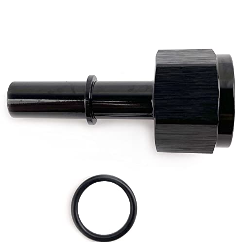 Aluminum Female 6AN Flare to 3/8 SAE Quick Disconnect Push-On EFI Hose Fitting Female 6 AN to 3/8 Hose Line Adapter - color: Black Female, size: 6AN to 3/8